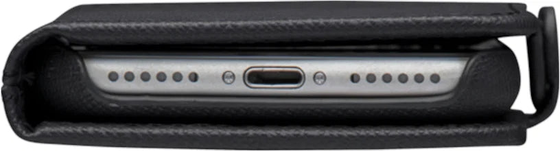 Dbramante1928 New York Leather Folio Case iPhone SE 3rd / 2nd / 8 / 7 Night Black - BONUS Screen Protector