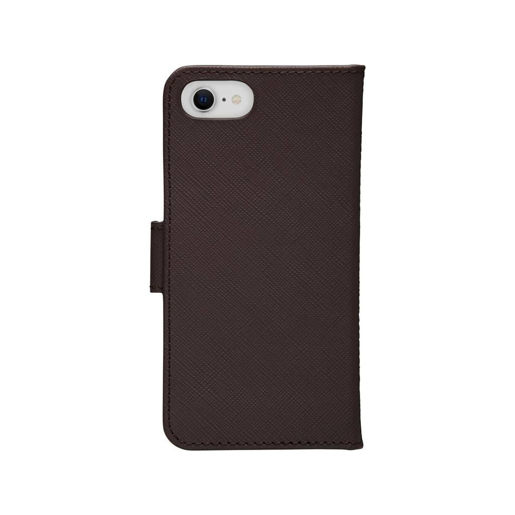 Dbramante1928 New York Leather Folio Case iPhone SE 3rd / 2nd / 8 / 7 Dark Chocolate - BONUS Screen Protector