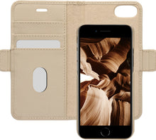 Load image into Gallery viewer, Dbramante1928 New York Leather Folio Case iPhone SE 3rd / 2nd / 8 / 7 Sahara Sand - BONUS Screen Protector
