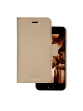 Load image into Gallery viewer, Dbramante1928 New York Leather Folio Case iPhone SE 3rd / 2nd / 8 / 7 Sahara Sand - BONUS Screen Protector