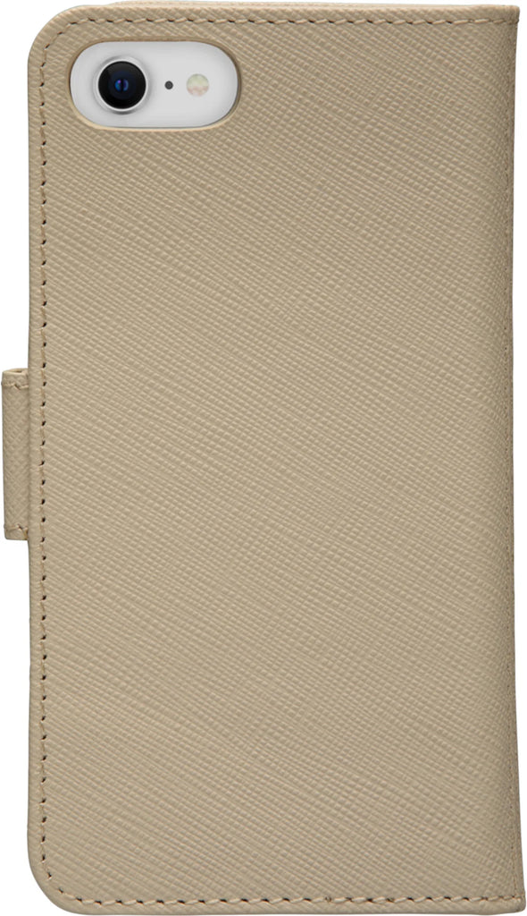 Dbramante1928 New York Leather Folio Case iPhone SE 3rd / 2nd / 8 / 7 Sahara Sand - BONUS Screen Protector
