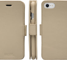 Load image into Gallery viewer, Dbramante1928 New York Leather Folio Case iPhone SE 3rd / 2nd / 8 / 7 Sahara Sand - BONUS Screen Protector