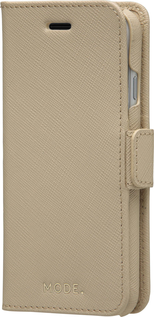 Dbramante1928 New York Leather Folio Case iPhone SE 3rd / 2nd / 8 / 7 Sahara Sand - BONUS Screen Protector