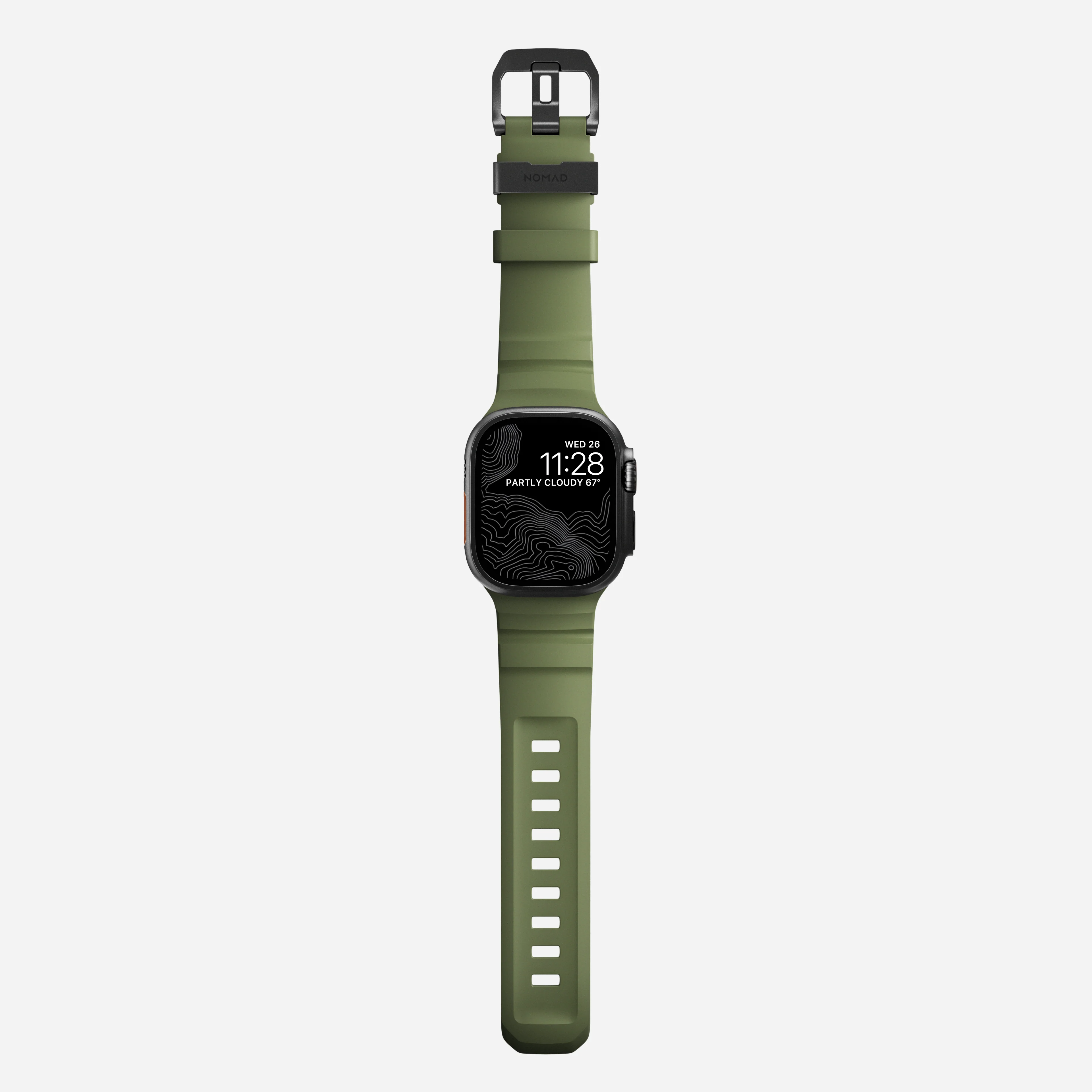 Nomad Rocky Point Band for Apple Watch 42-49 & Ultra 1 - 3 - Forest Green (Black Hardware)