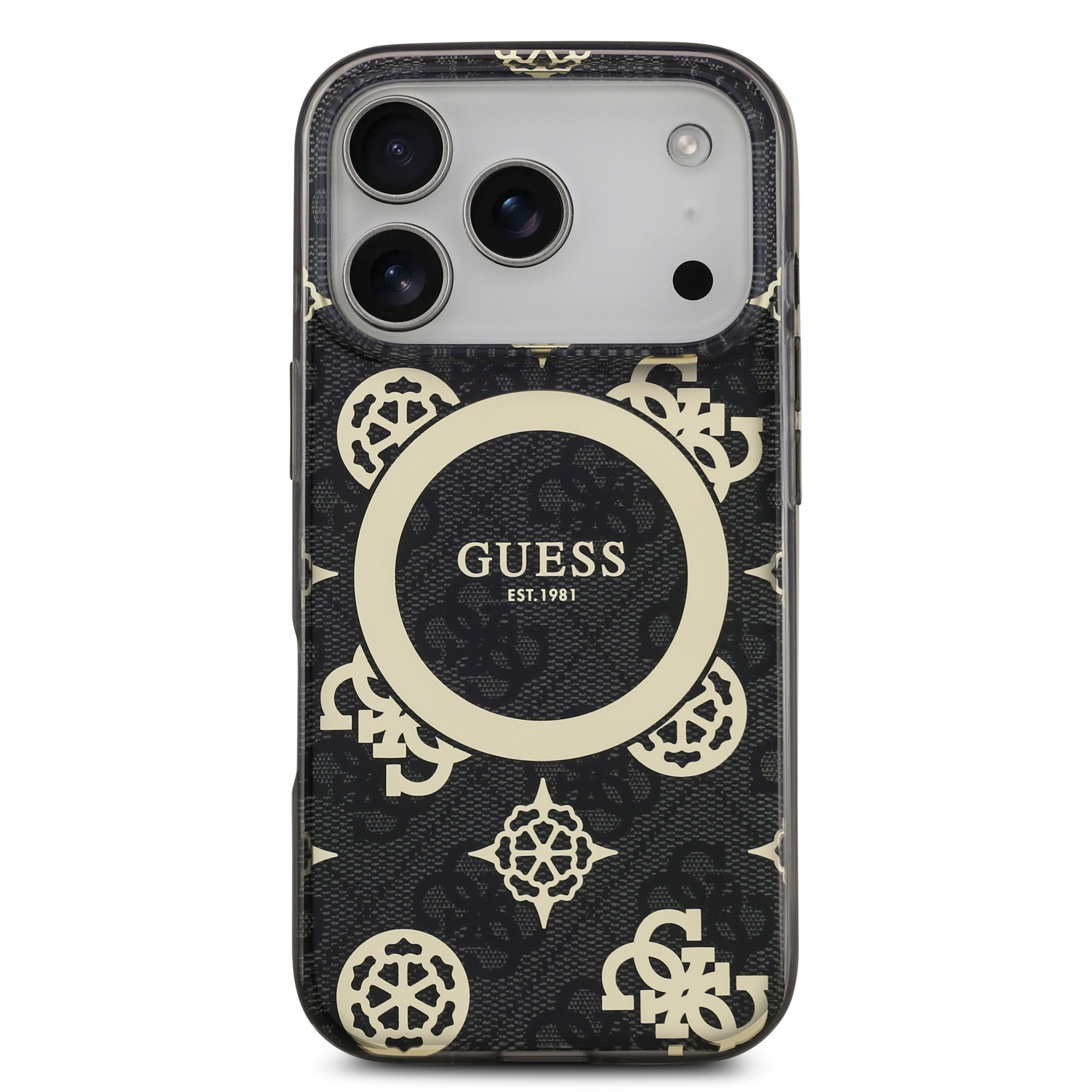 guess case for iphone 17 pro black side profile