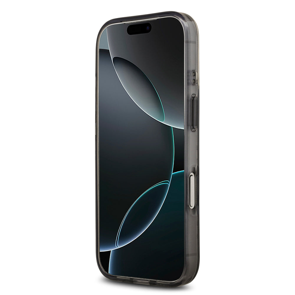 guess case for iphone 17 pro black in-hand photo