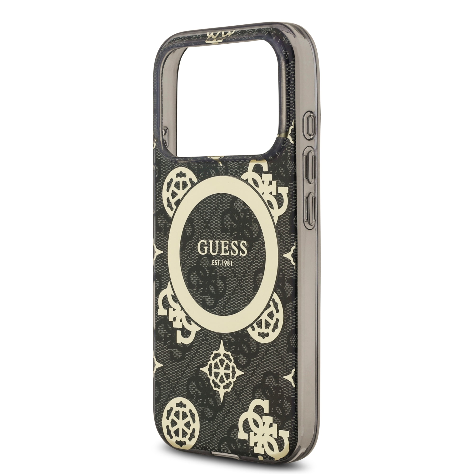 guess case for iphone 17 pro black camera ring