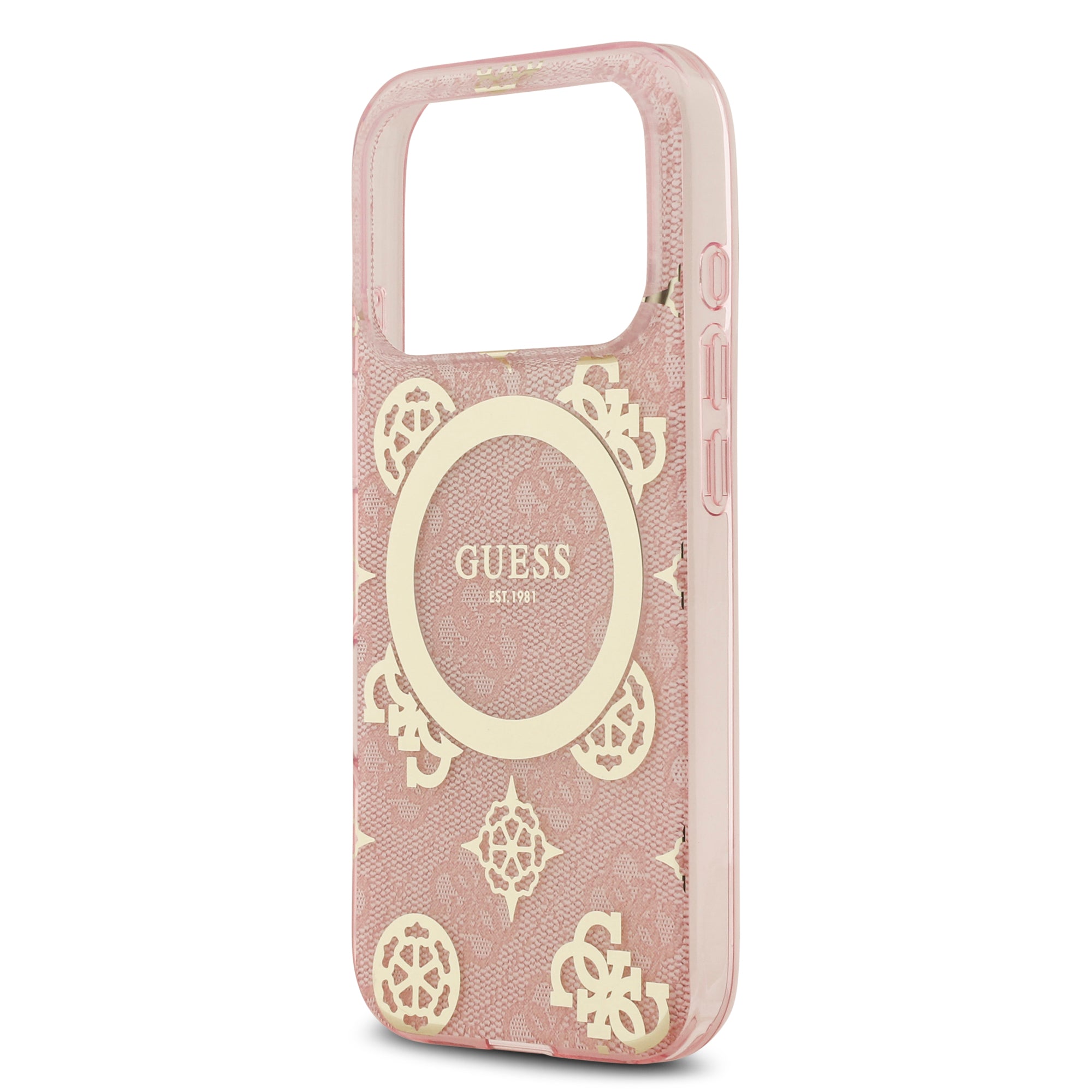guess case for iphone 17 pro pink camera ring