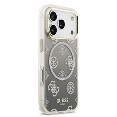 guess glitter case for iphone 17 pro grey angle view