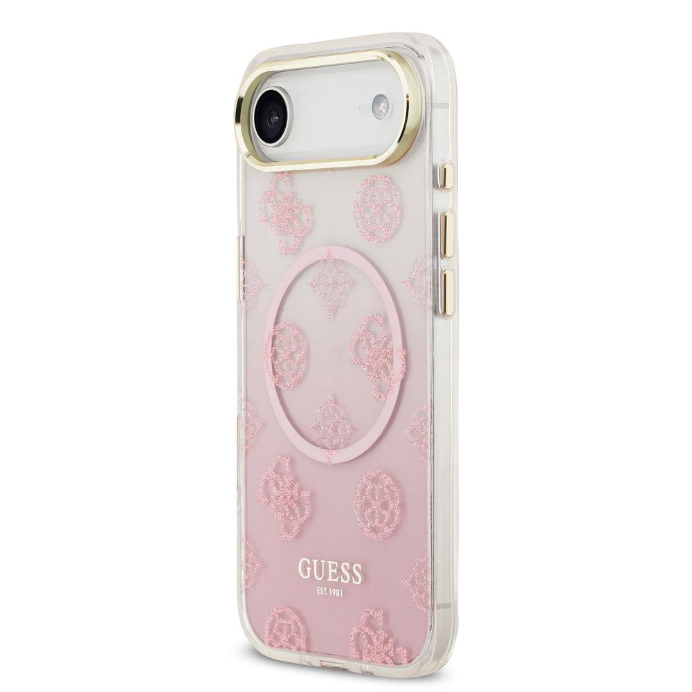 guess glitter case for iphone 17 air pink back design
