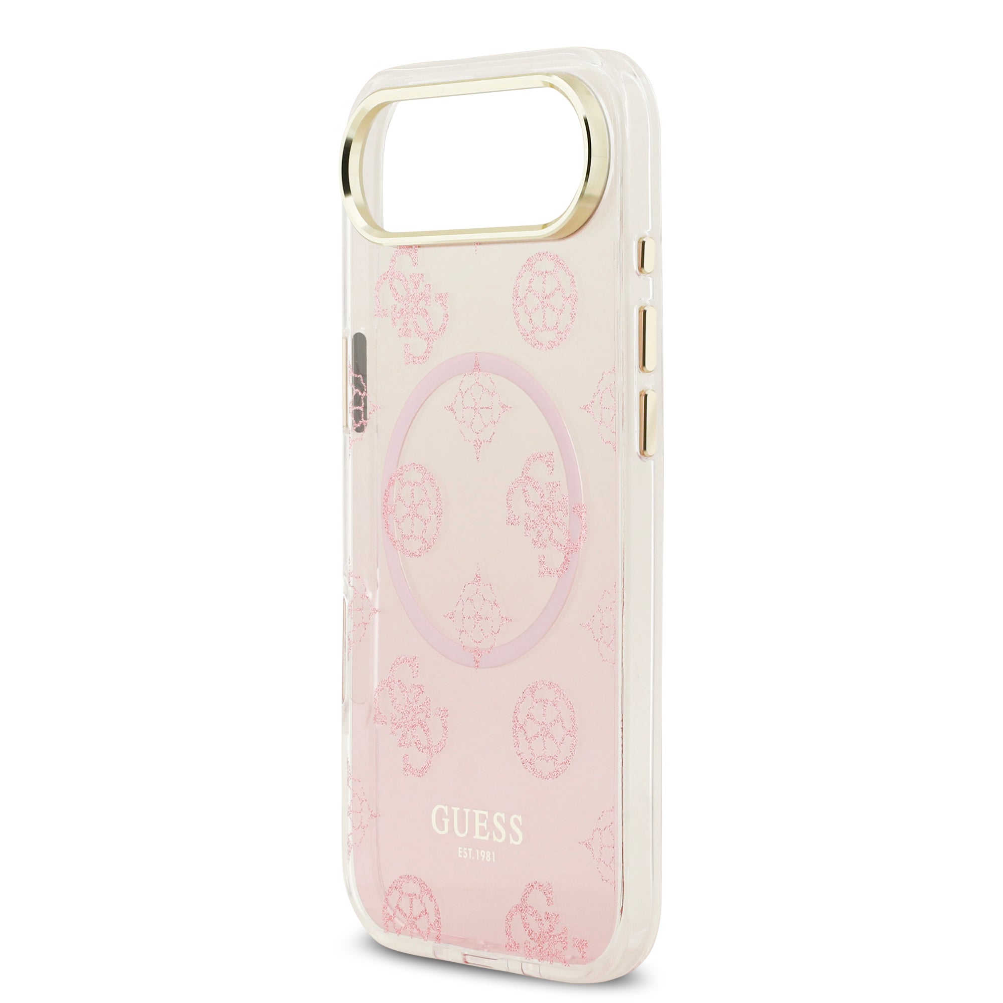 guess glitter case for iphone 17 air pink camera ring