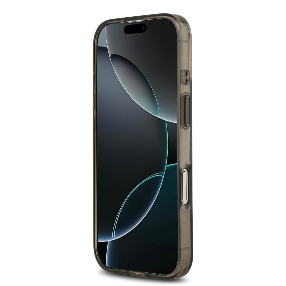 guess case for iphone 17 standard black in-hand photo