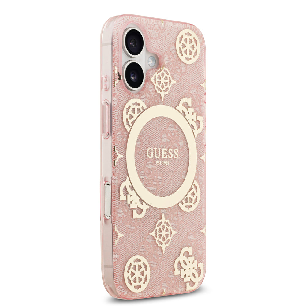 guess case for iphone 17 standard gold angle view