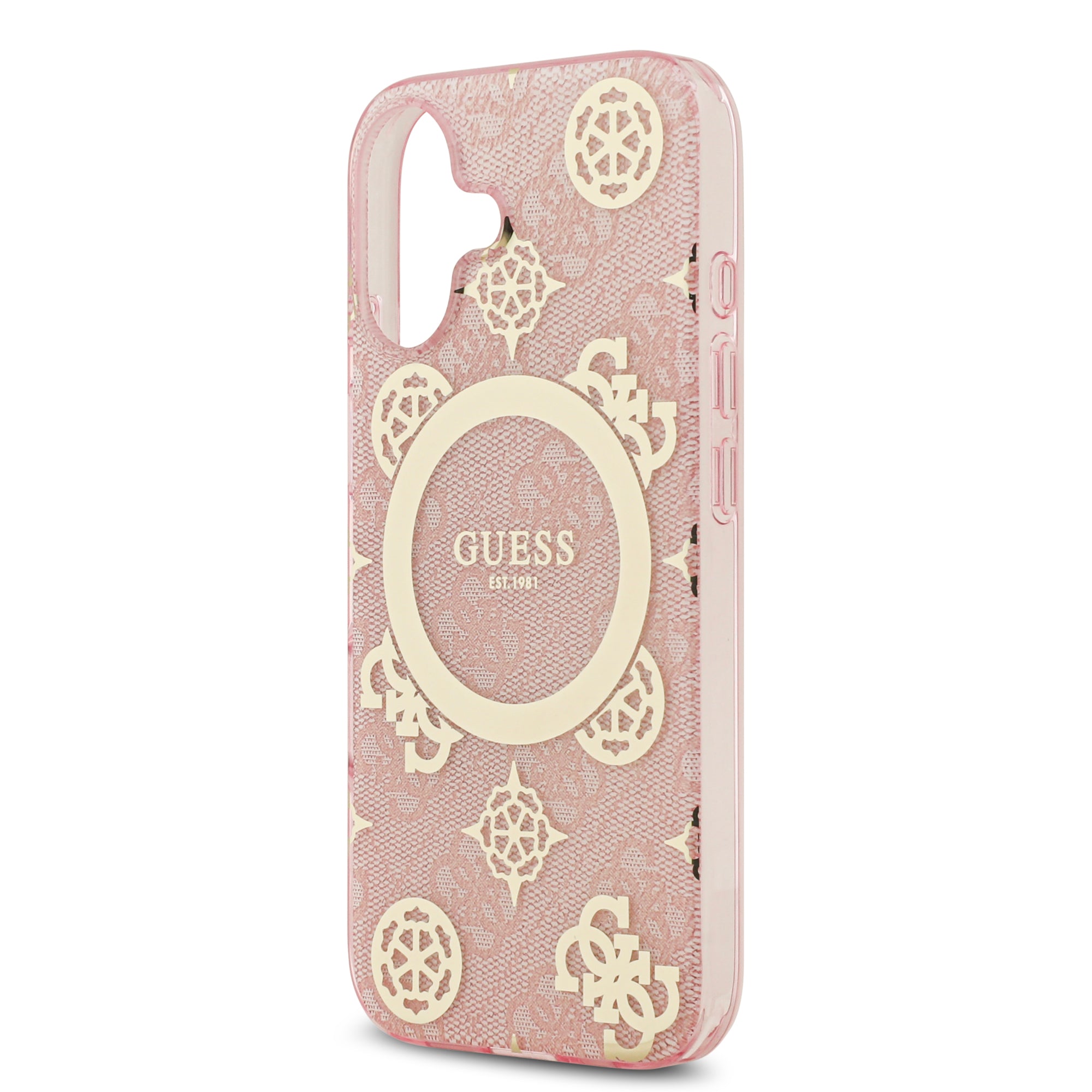 guess case for iphone 17 standard gold camera ring