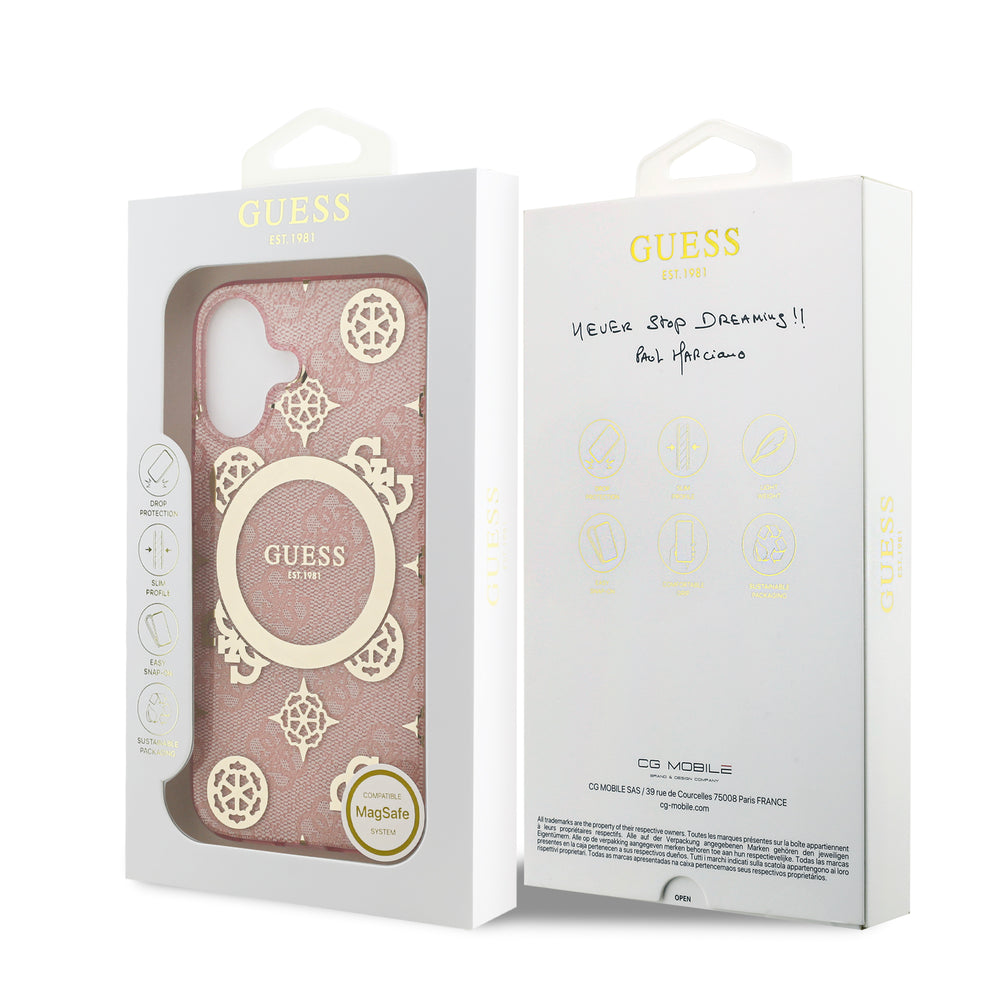guess case for iphone 17 standard gold edge detail