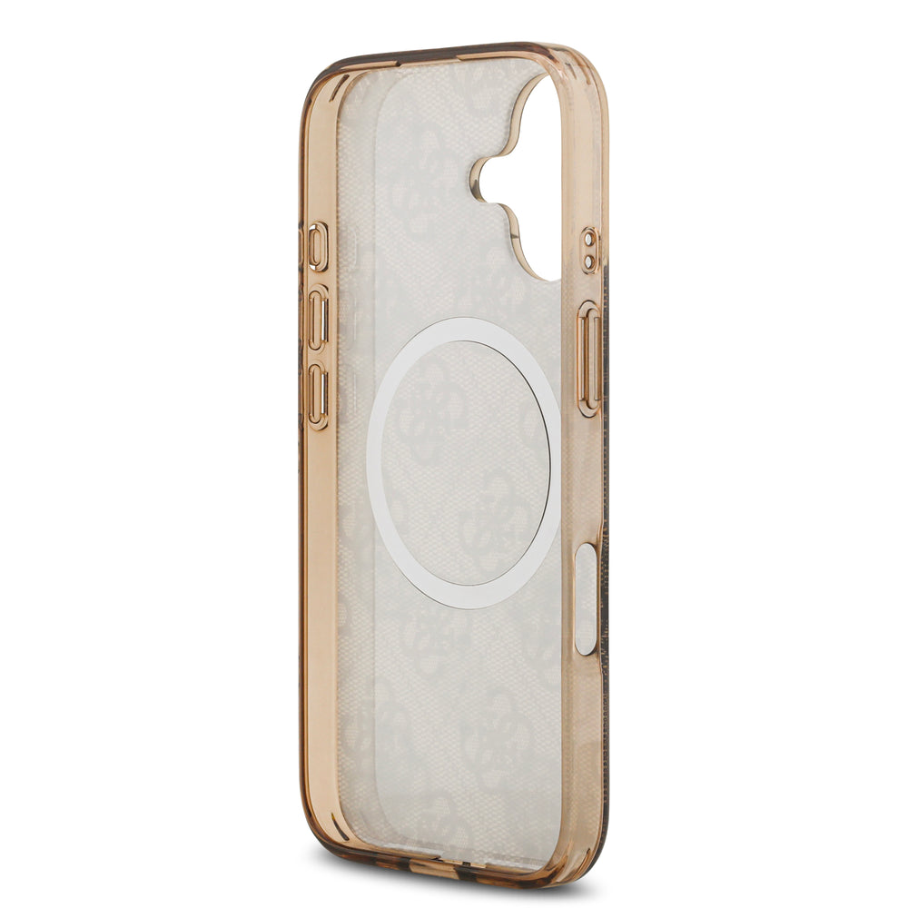 guess case for iphone 17 standard brown button access