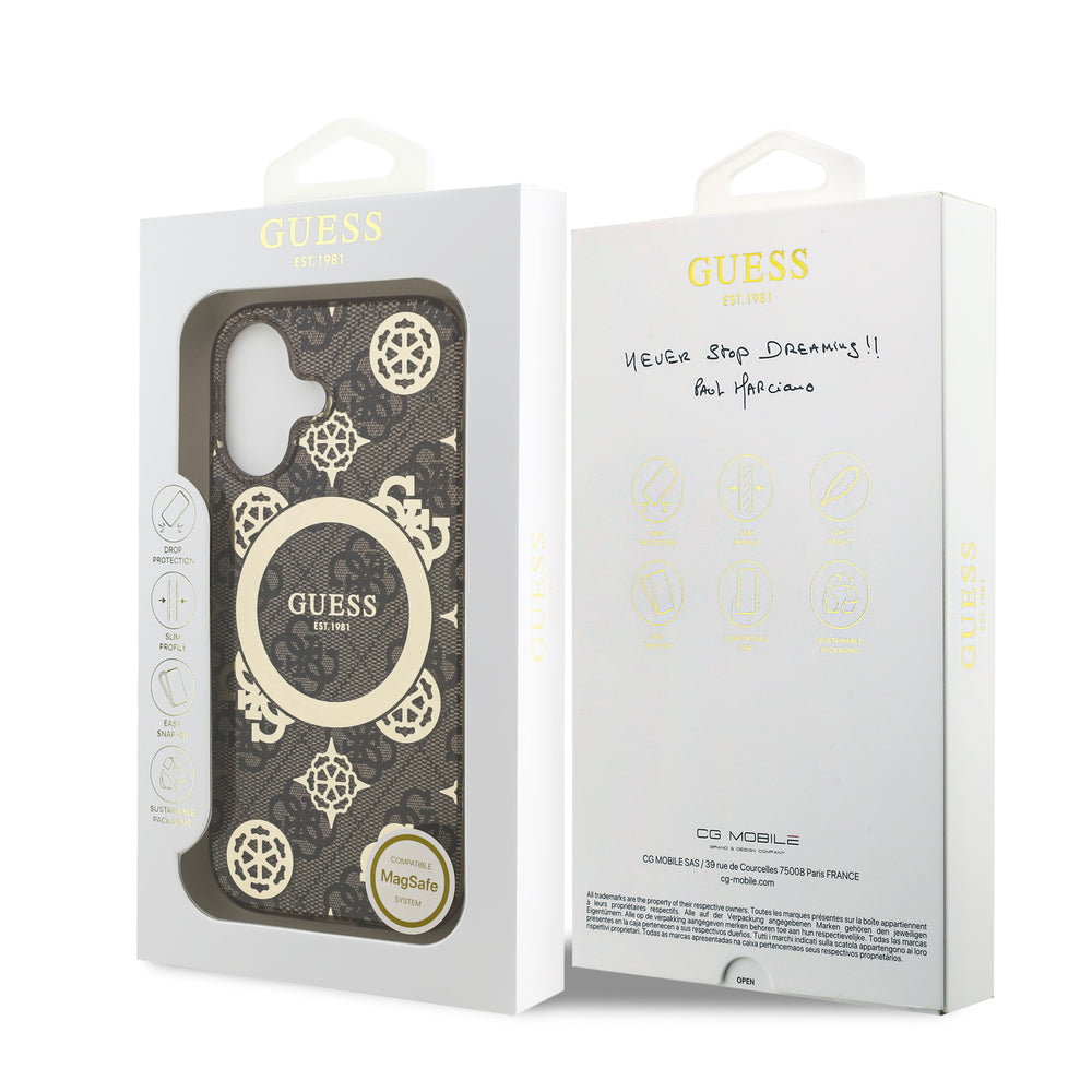guess case for iphone 17 standard brown edge detail