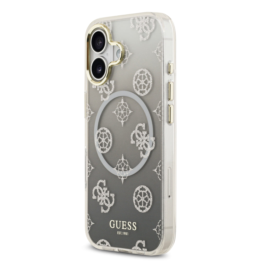 guess glitter case for iphone 17 standard grey back design