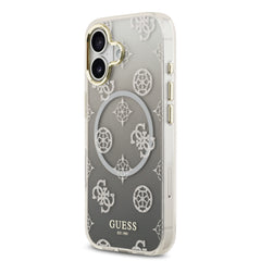 guess glitter case for iphone 17 standard grey back design