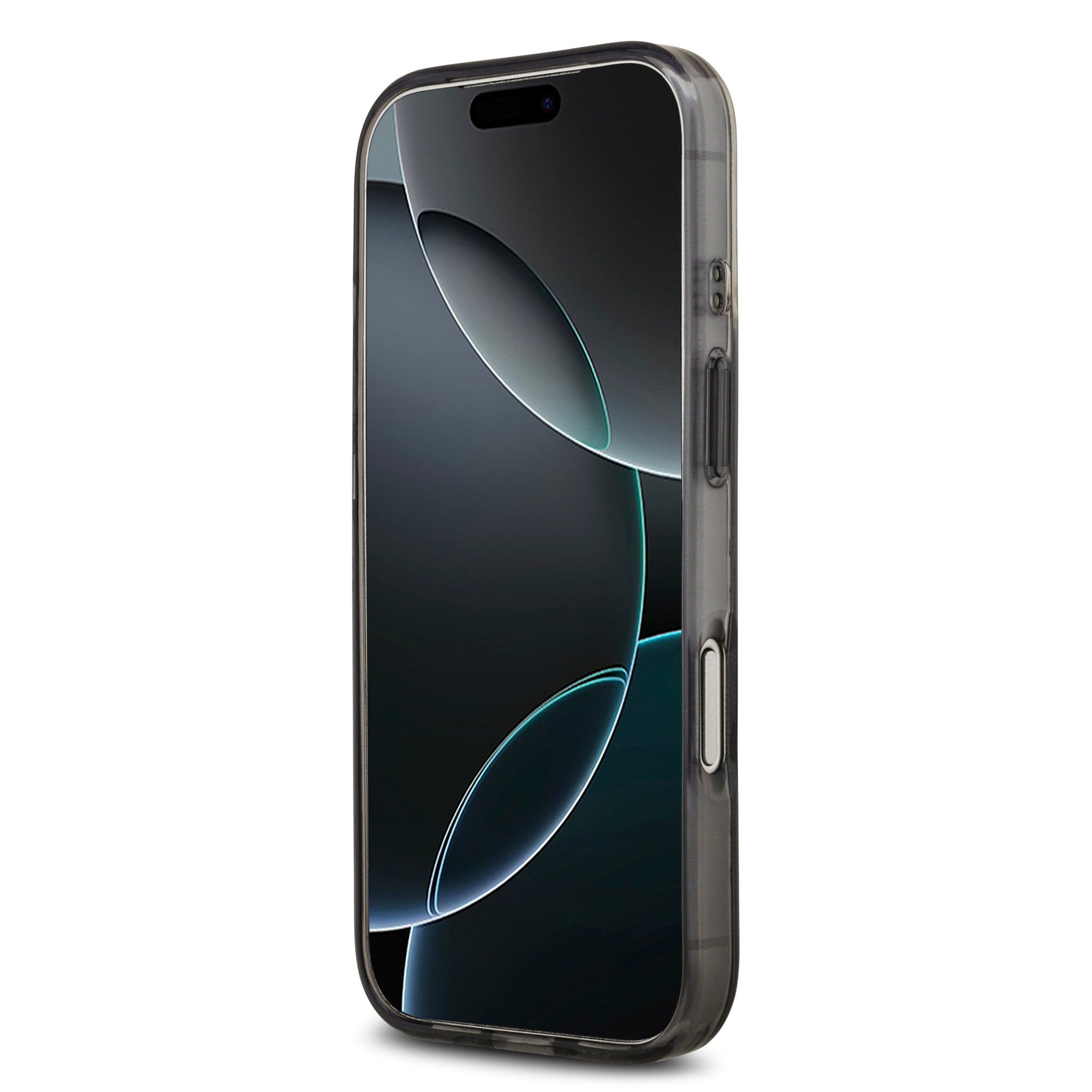 guess case for iphone 17 pro max black in-hand photo