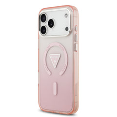 guess case for iphone 17 pro max pink back design
