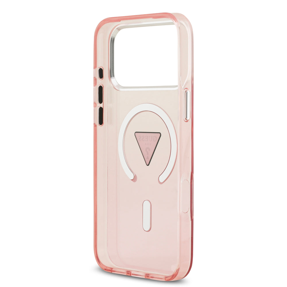 guess case for iphone 17 pro max pink button access