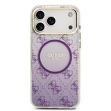 guess glitter case for iphone 17 pro max purple side profile