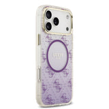 guess glitter case for iphone 17 pro max purple angle view