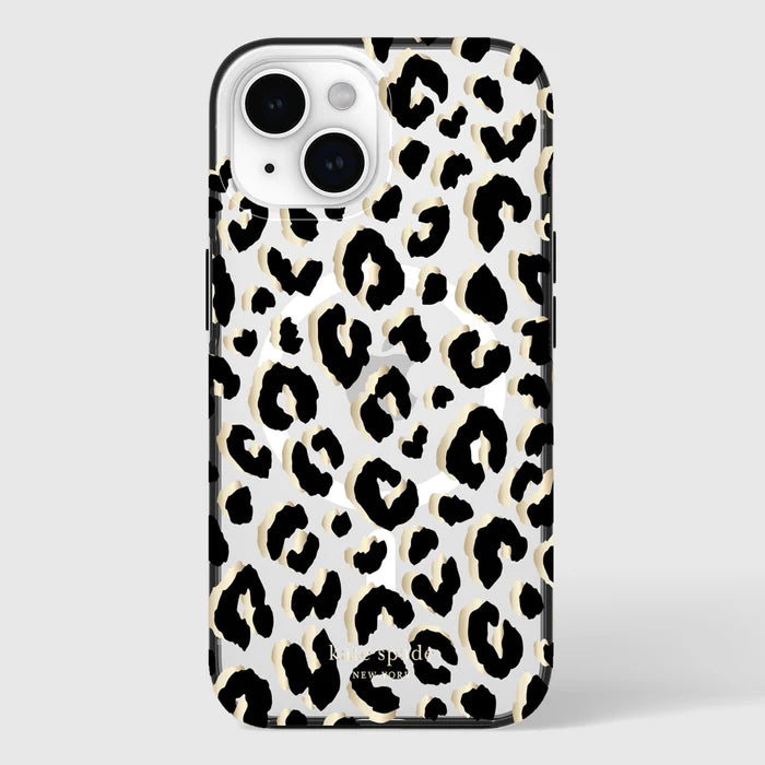 Kate Spade New York City Leopard Case for iPhone 15 / 14 / 13 standard