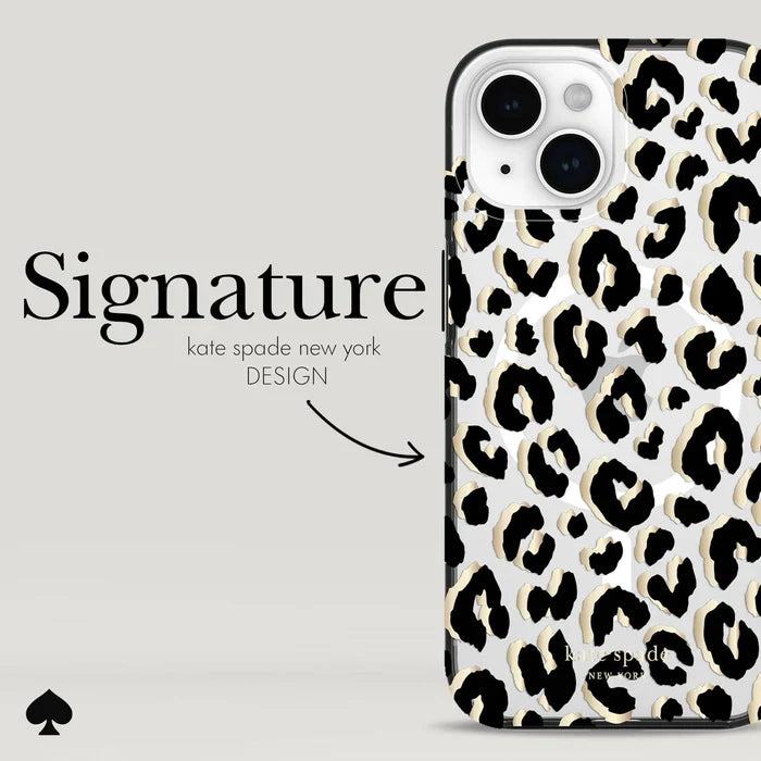 Kate Spade New York City Leopard Case for iPhone 15 Plus