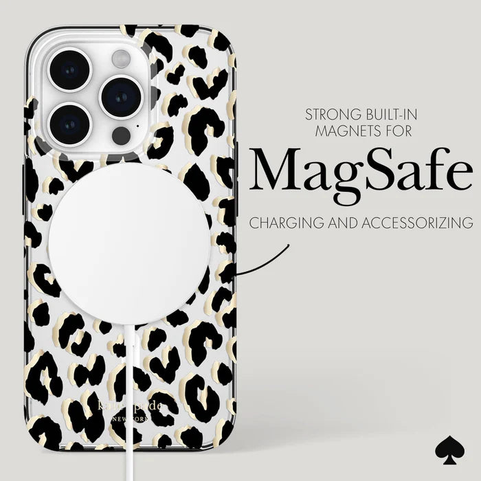 Kate Spade New York City Leopard Case for iPhone 15 Pro