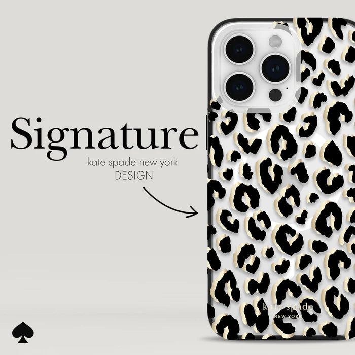 Kate Spade New York City Leopard Case for iPhone 15 Pro