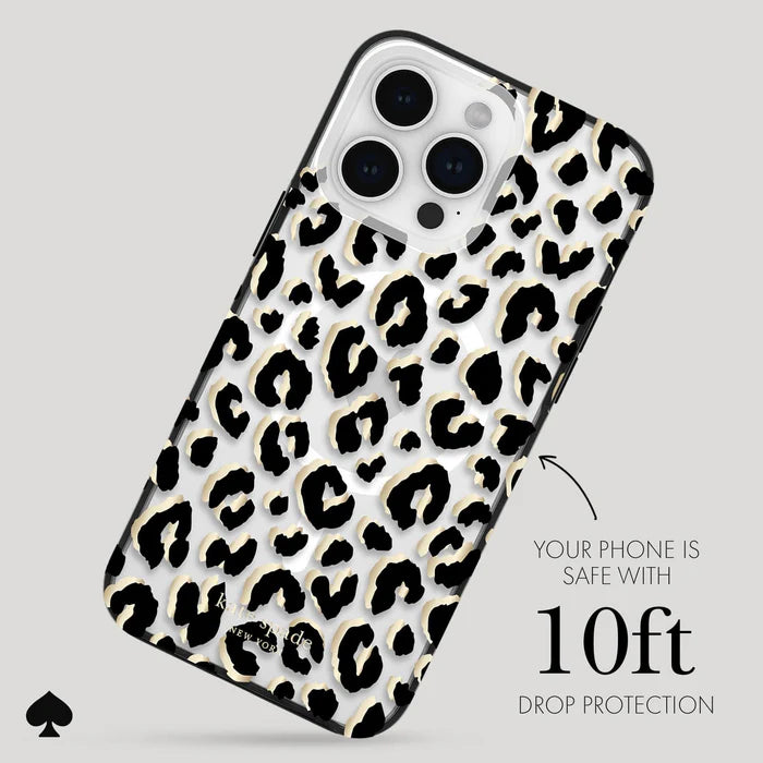 Kate Spade New York City Leopard Case for iPhone 15 Pro