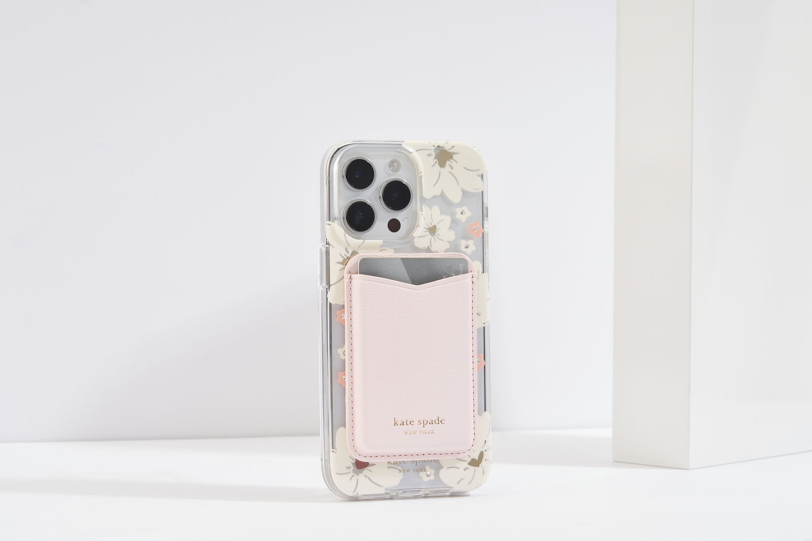 Kate Spade New York MagSafe Card Holder Magnetic Wallet - Pale Dogwood