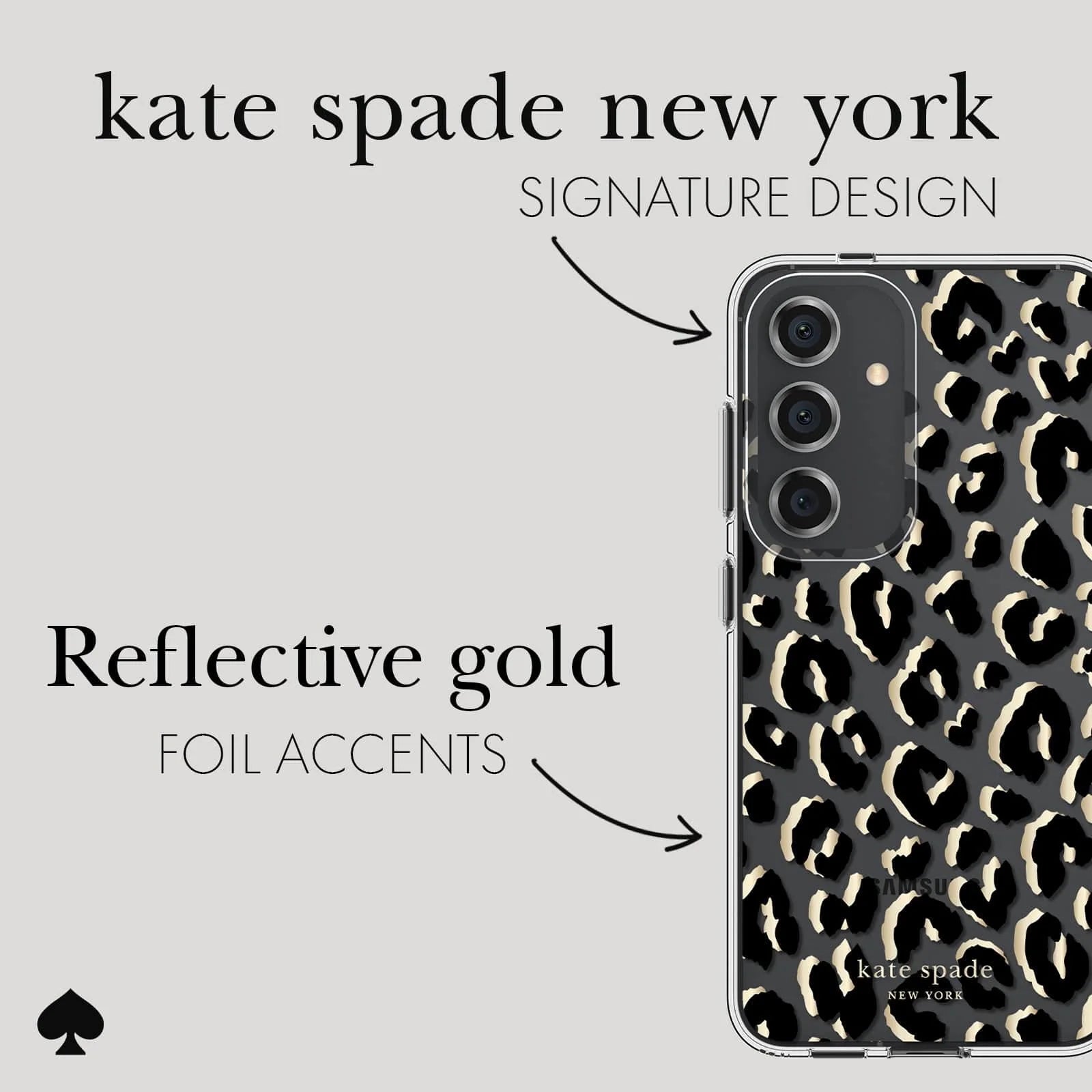 Kate Spade Clear Case Samsung S24 Standard 6.2 inch - City Leopard