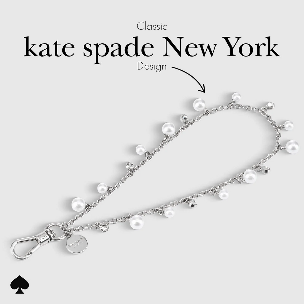 Kate Spade Phone Charm Wrist Strap - Dazzling Pearl