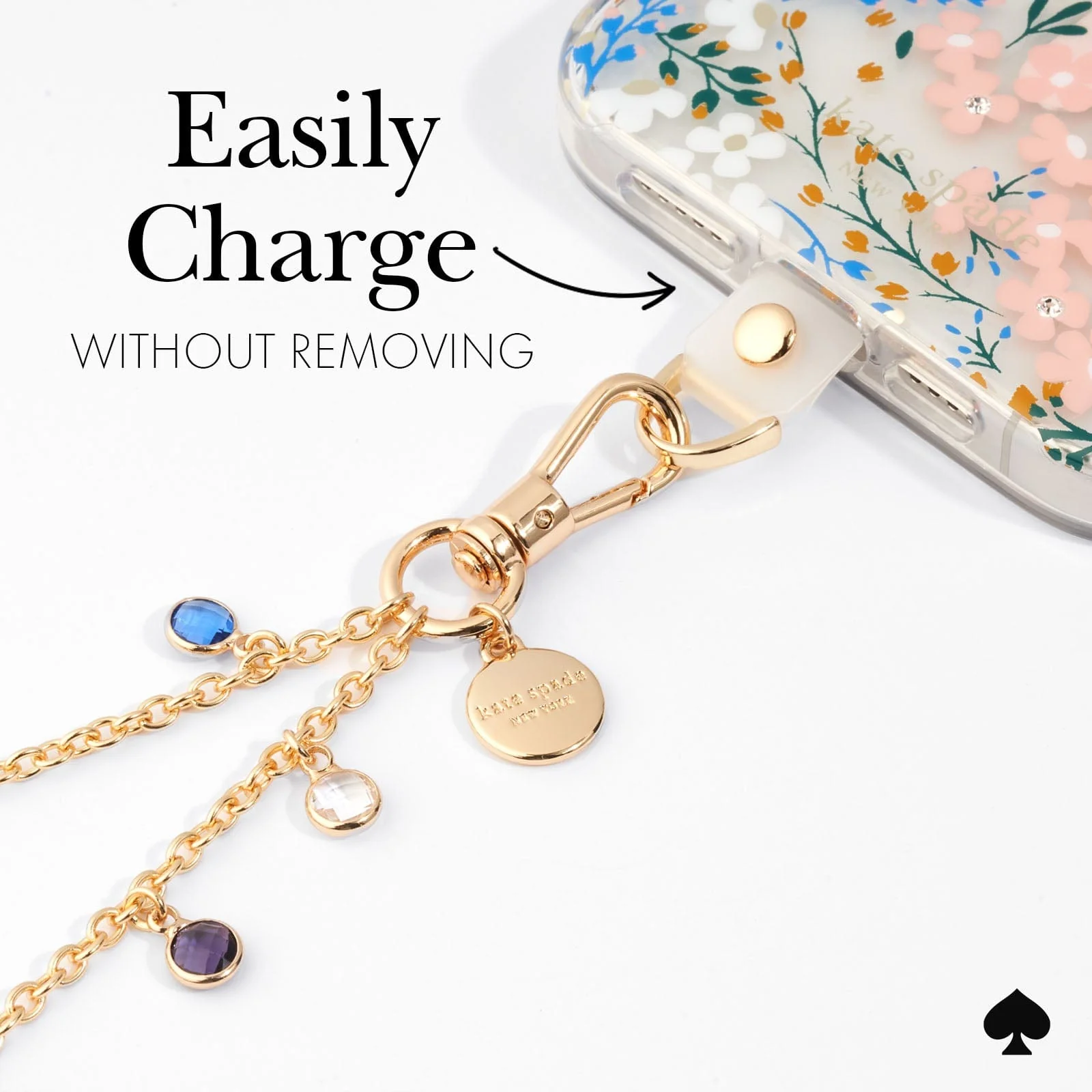 Kate Spade Phone Charm Wrist Strap - High Shine