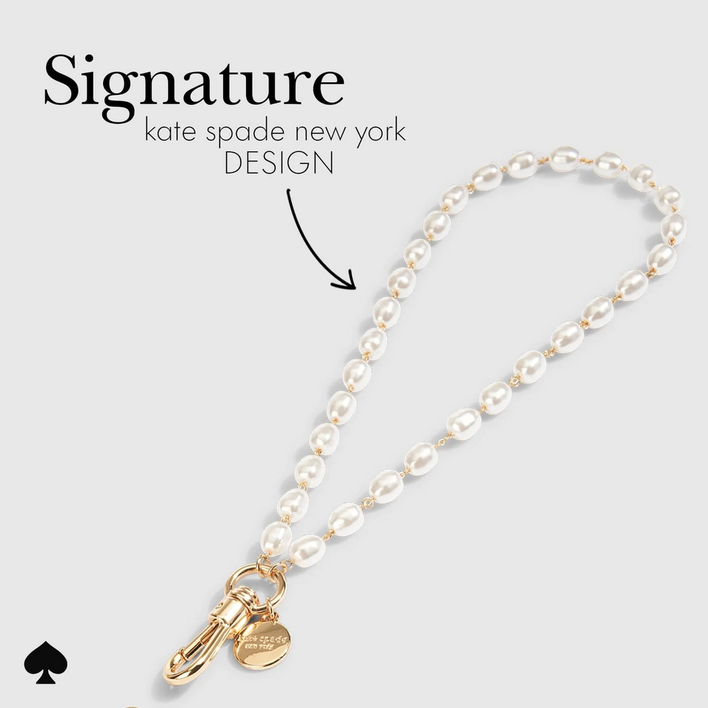 Kate Spade Phone Charm Wrist Strap - Sea Pearl