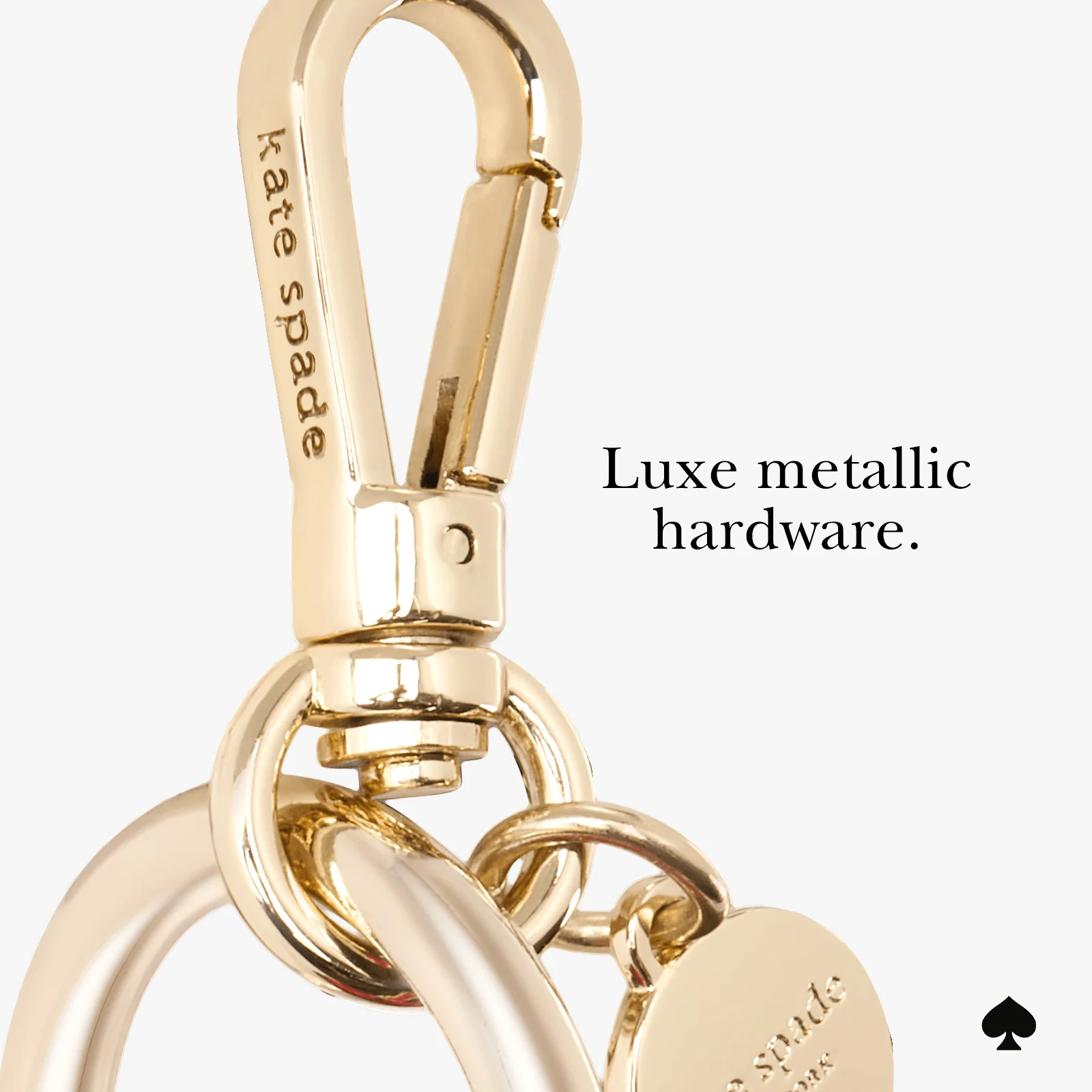 Kate Spade Heart Charm Keychain for AirTag