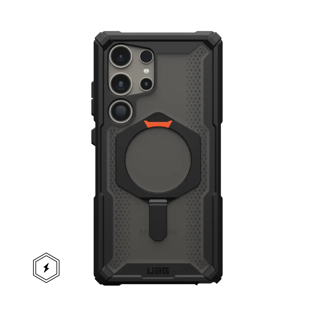 UAG Plasma XTE Pro Case & Kickstand & Magnet Samsung S24 Ultra 5G 6.8 - Black Orange