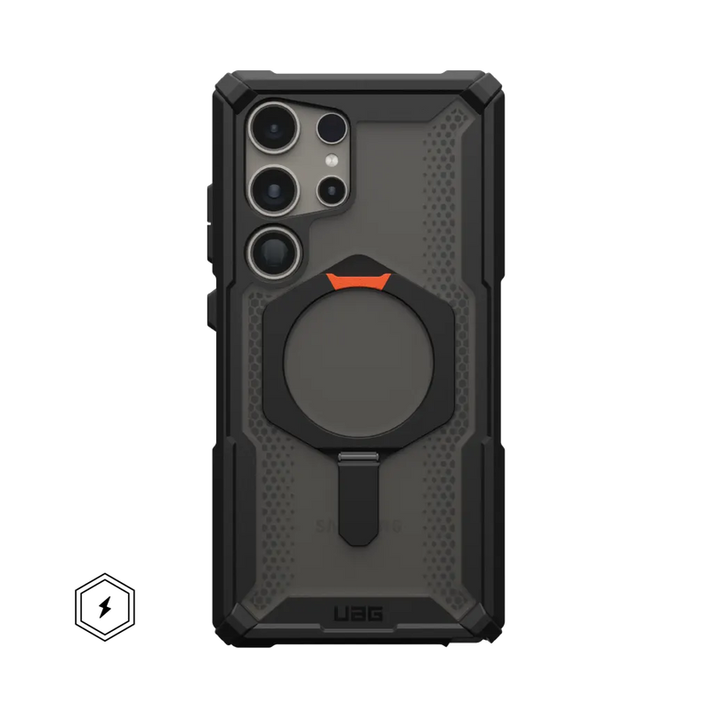 UAG Plasma XTE Pro Case & Kickstand & Magnet Samsung S24 Ultra 5G 6.8 - Black Orange