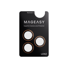Mageasy Sapphire Camera Lens Protector for iPhone 17 Pro & 17 Pro Max - Coral