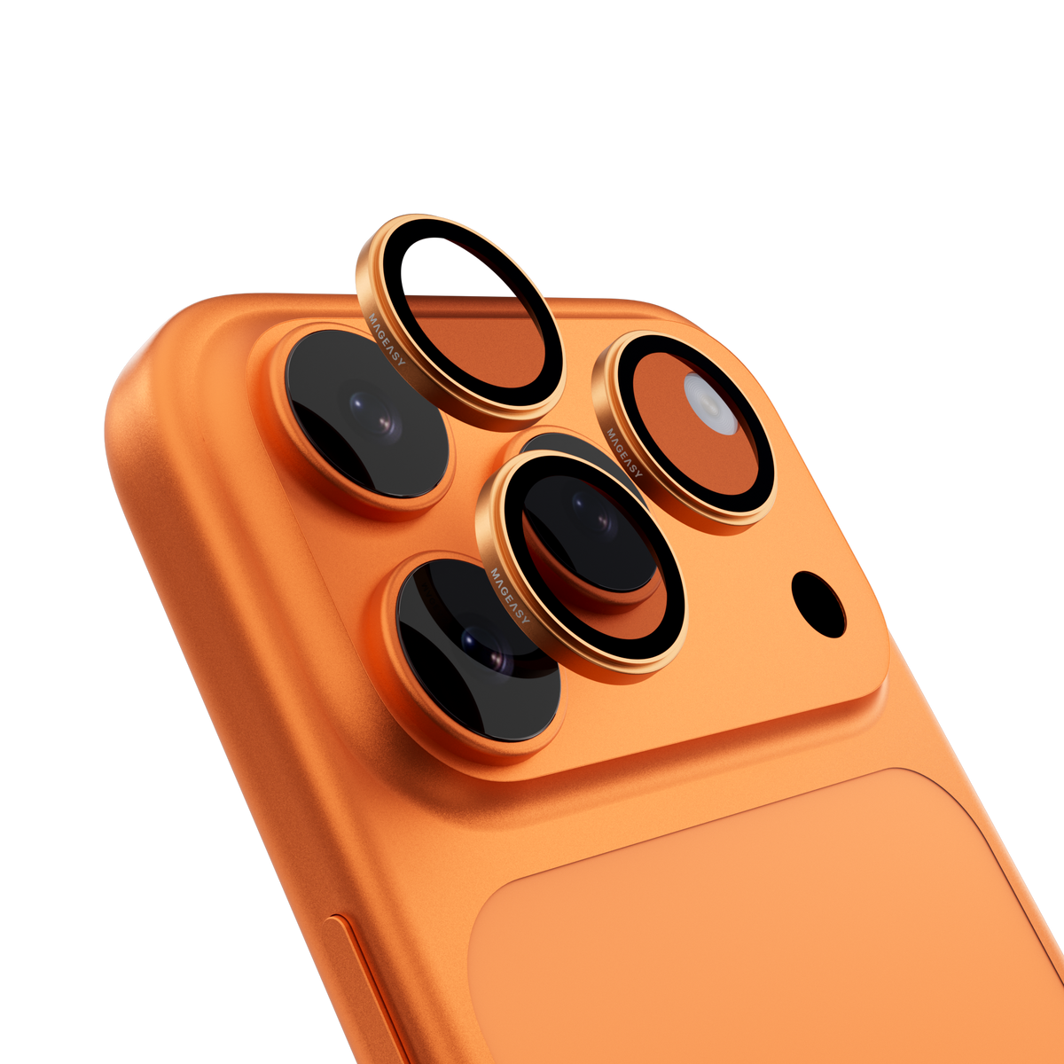 Mageasy Sapphire Camera Lens Protector for iPhone 17 Pro & 17 Pro Max - Coral