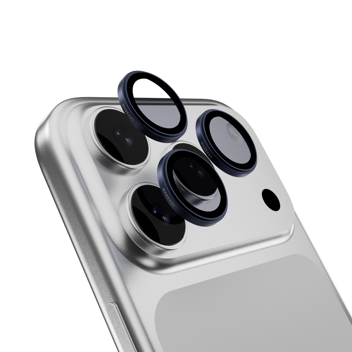 Mageasy Sapphire Camera Lens Protector for iPhone 17 Pro & 17 Pro Max - Midnight Blue