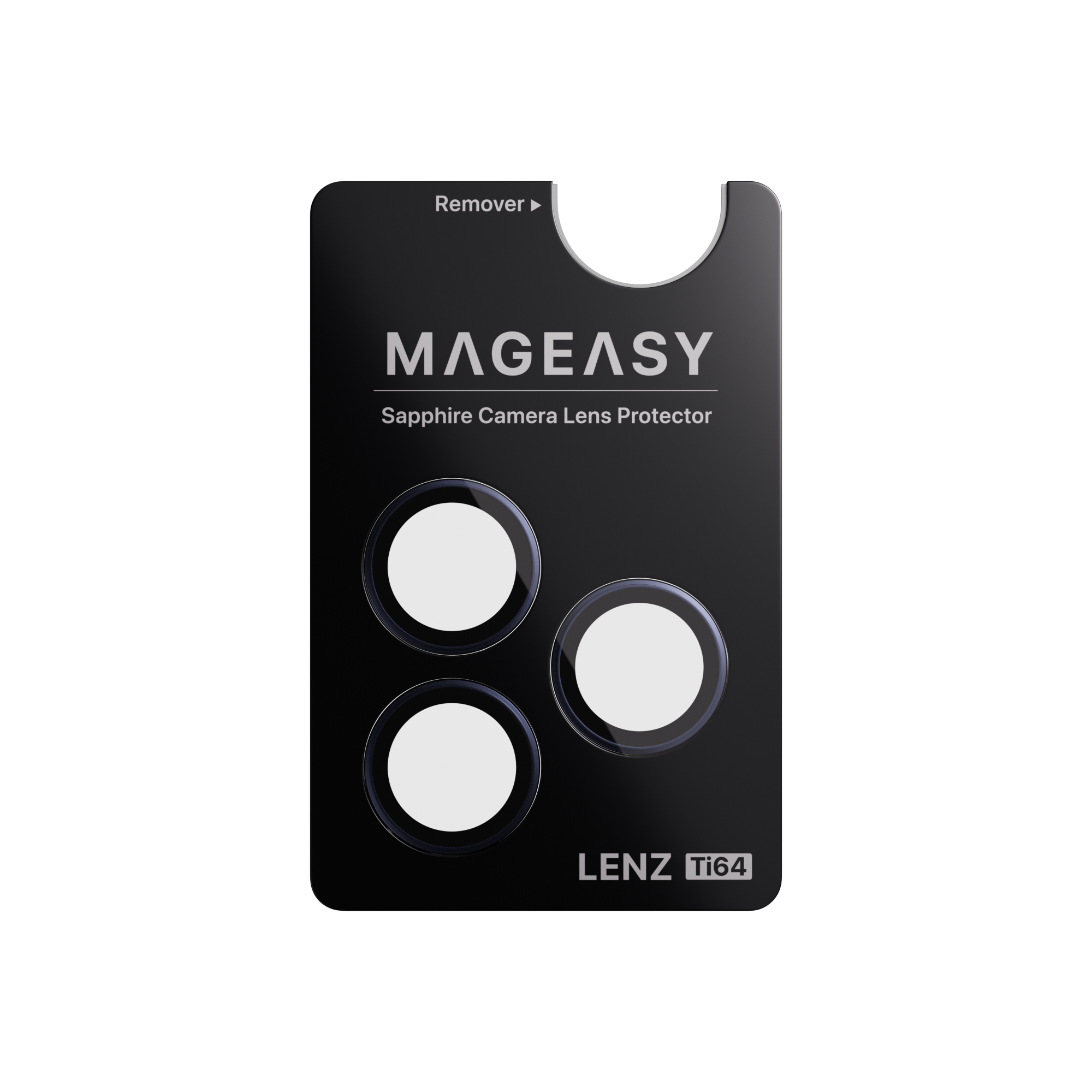 Mageasy Sapphire Camera Lens Protector for iPhone 17 Pro & 17 Pro Max - Titanium Midnight Blue