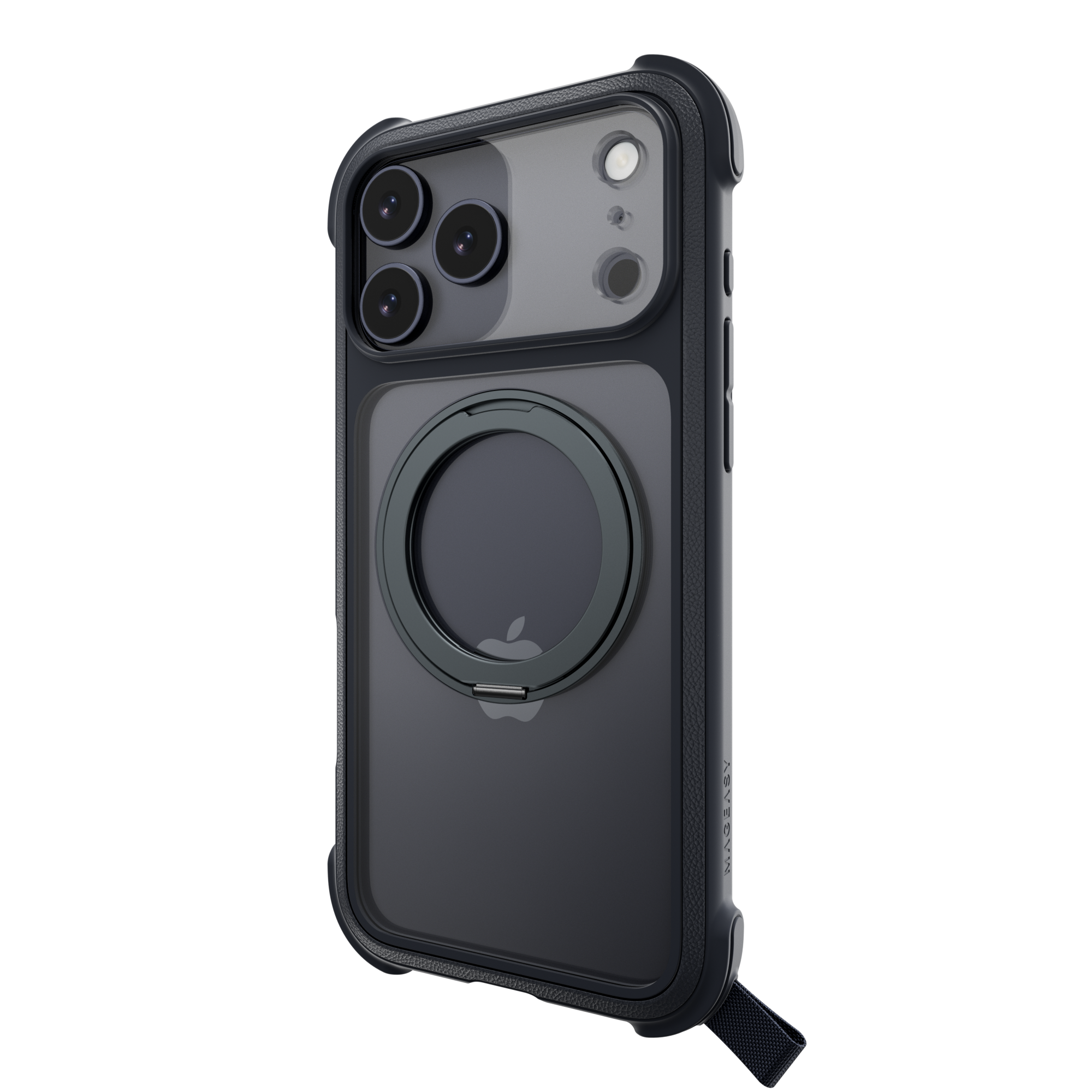 MagEasy Odyssey Stand M 360 Case for iPhone 17 Pro Max - Leatherette Midnight