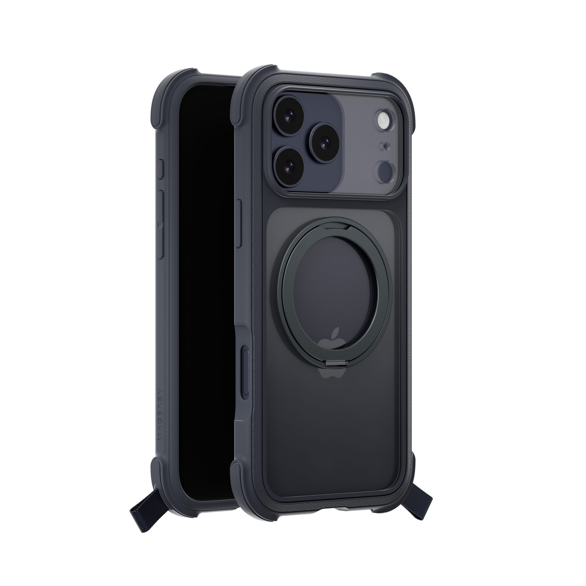 MagEasy Odyssey Stand M 360 Case for iPhone 17 Pro Max - Leatherette Midnight