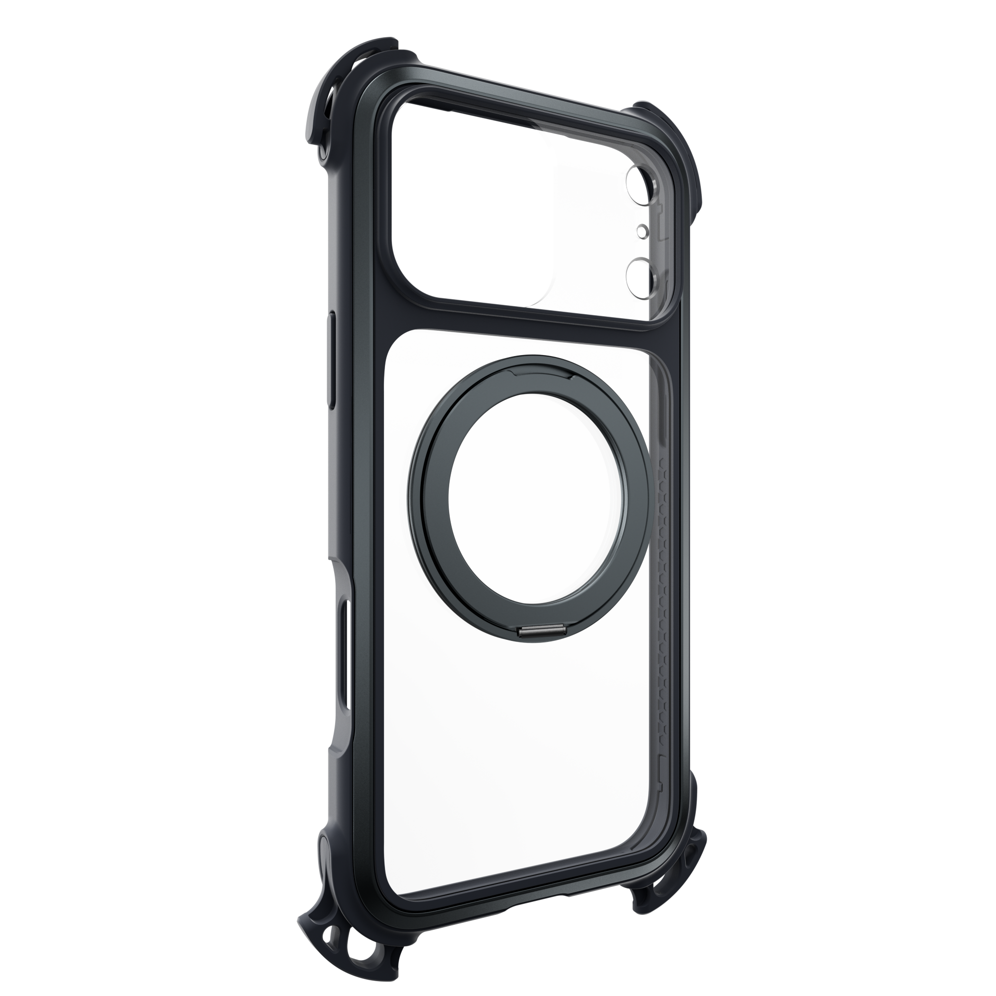 Mageasy Odyssey Ultra M 360 Tough Case & Stand & Lanyard for iPhone 17 Pro Max -Midnight Black