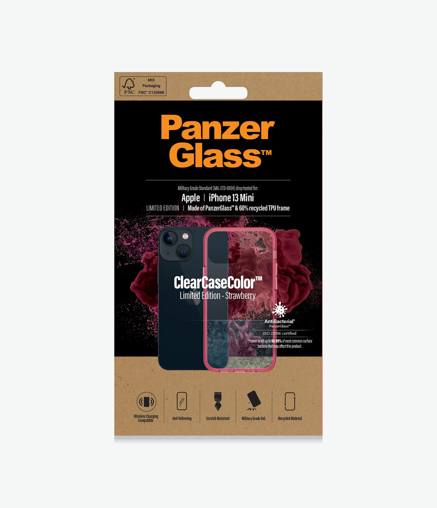 PanzerGlass Clear Case Apple iPhone 13 Mini - Strawberry