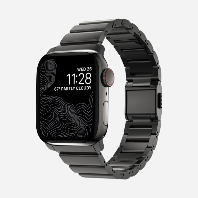 Nomad Steel Band 41mm Graphite Hardware Bracelet for Apple Watch - Graphite